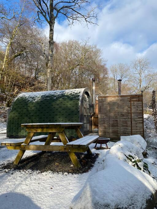 Pine Cosy Winter Cabin - Hot Tub & Log Burner Leilighet Barmouth Eksteriør bilde